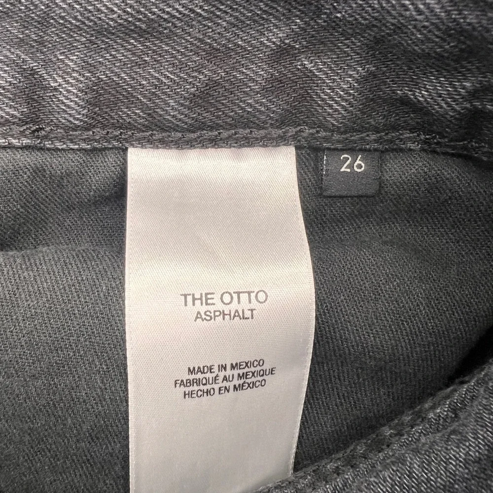 Favorite Daughter The Otto High Rise Boyfriend Ankle Jeans Asphalt Black Size 26